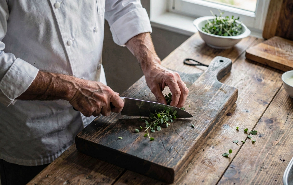 Προετοιμασία υλικών από σεφ